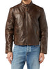 Kimo Men's Brown Leather Jacket 100% Pure Sheepskin